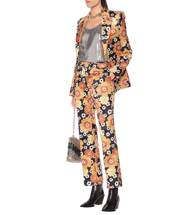 Rabanne Floral straight pants
