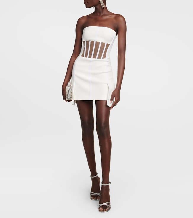 David Koma Mesh-trimmed minidress