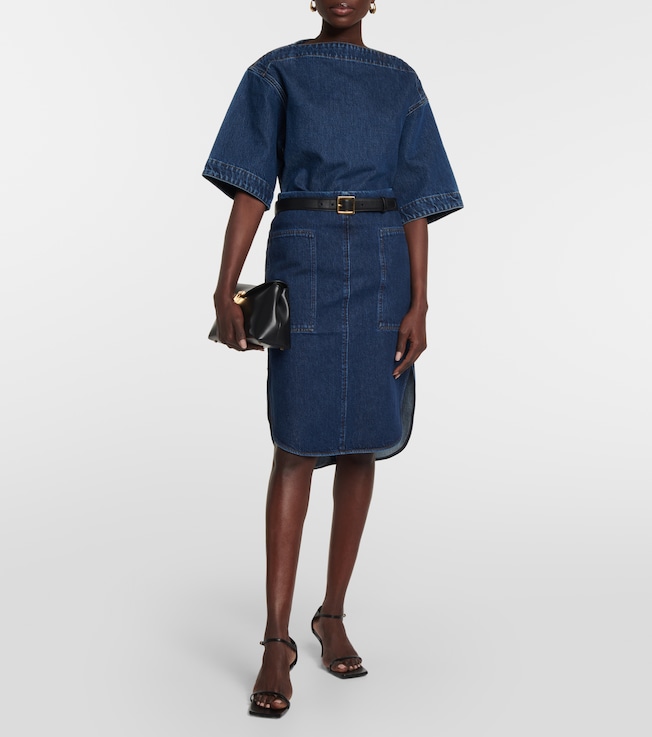 TOTEME Denim midi skirt