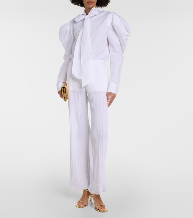 Stella McCartney Pleated knit straight pants