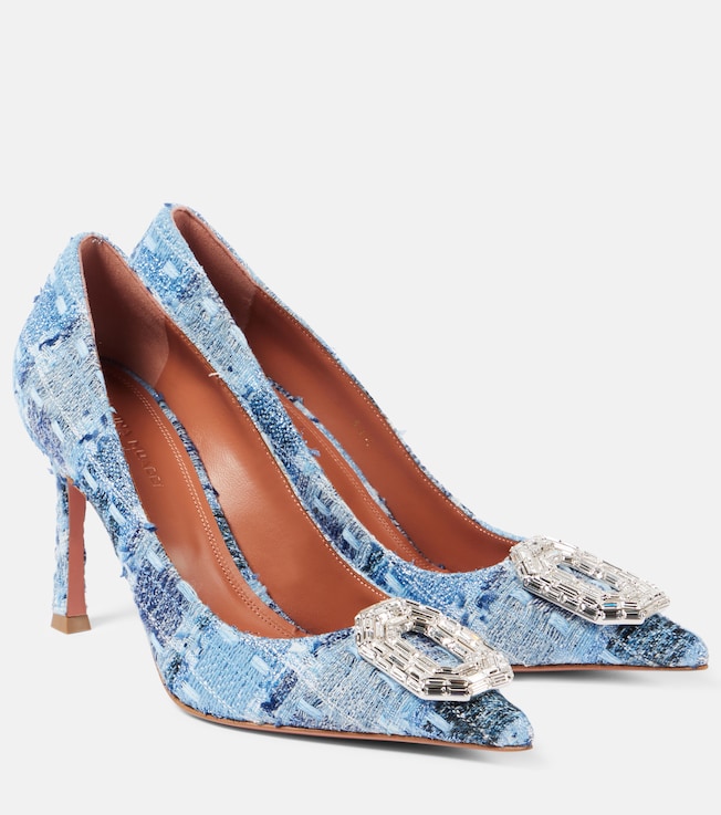 AMINA MUADDI Camelia 90 tweed pumps