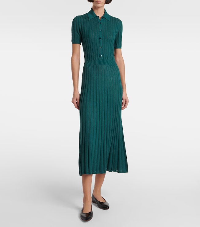 Gabriela Hearst Knitted cashmere and silk shirt dress