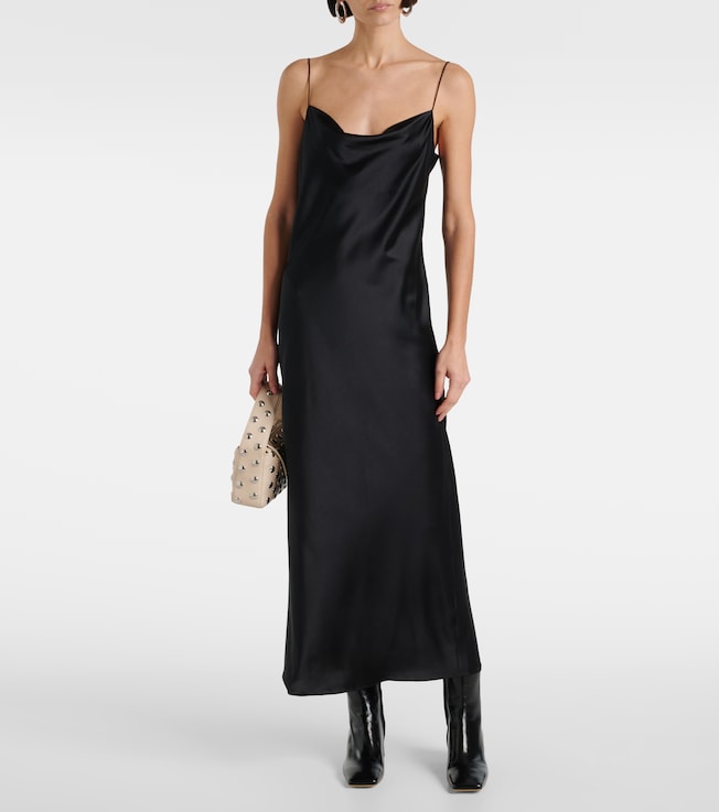 Dorothee Schumacher Sense Of Shine draped silk-blend slip dress