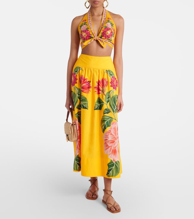 FARM Rio Spring Awakening cotton crop top