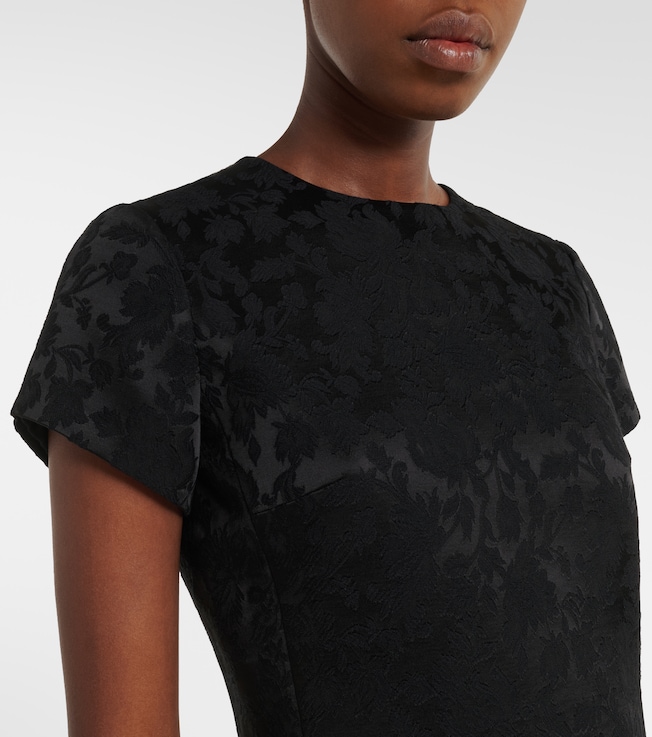 Saint Laurent Saint Laurent Devoré floral cotton-blend minidress
