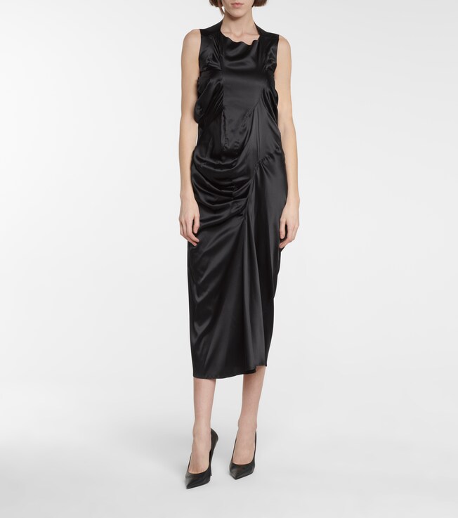 Maison Margiela Stretch-silk satin midi dress