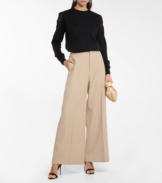 Costarellos Mattie lace appliqué sweater