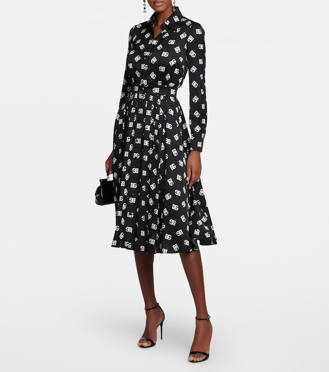 Dolce&Gabbana Logo silk-blend midi dress