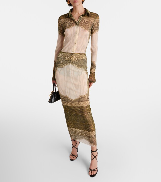 Jean Paul Gaultier Printed maxi skirt