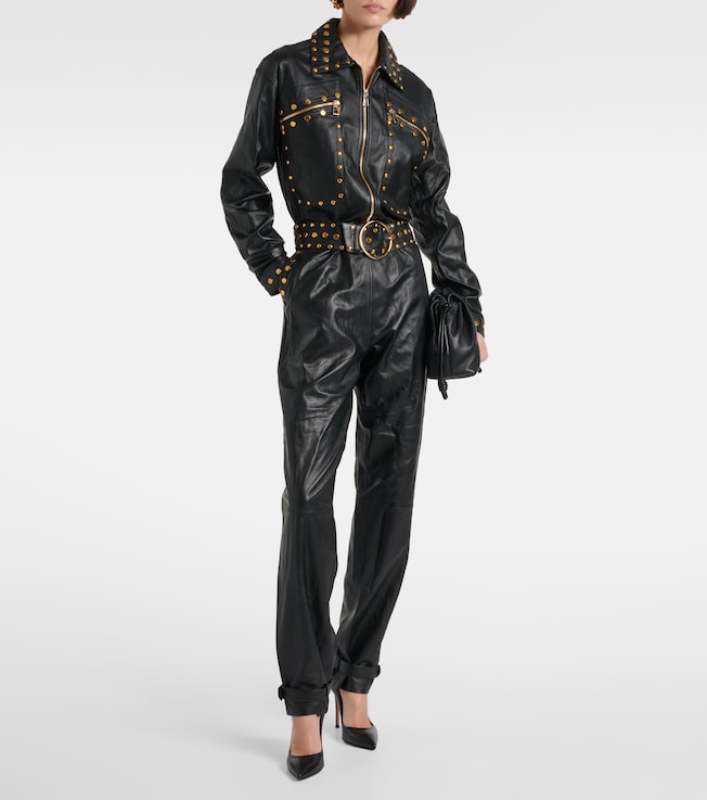 Dodo Bar Or Studded leather jumpsuit