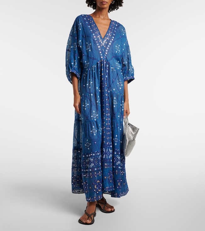 Juliet Dunn Mosaic printed cotton kaftan