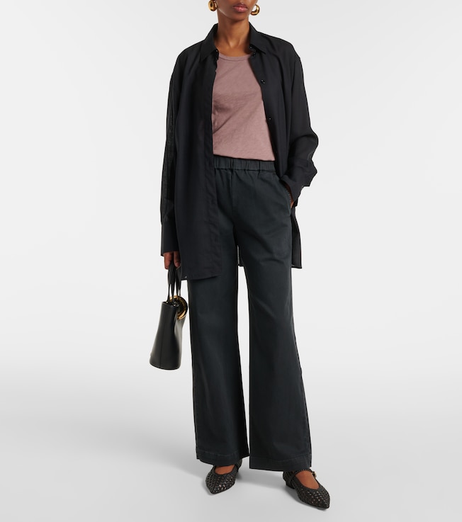 Velvet Naya cotton-blend twill straight pants
