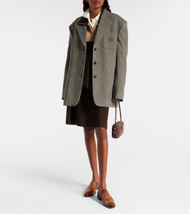 Miu Miu Chevron virgin wool suit jacket