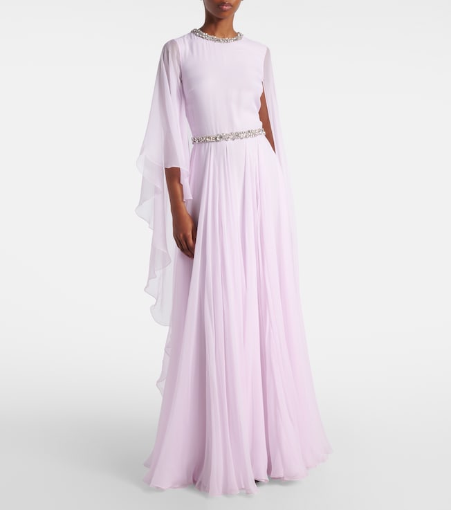 Givenchy Crystal-embellished silk chiffon gown