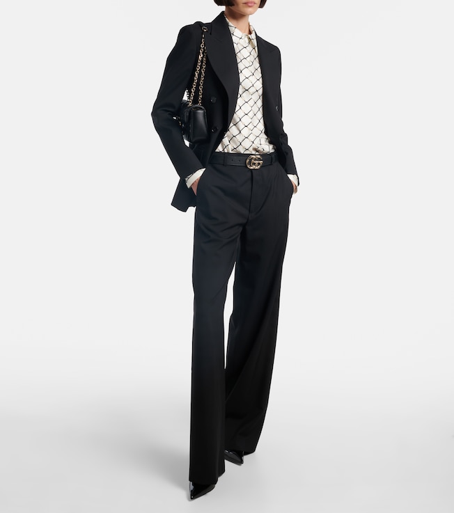 Gucci Gucci Horsebit silk twill shirt