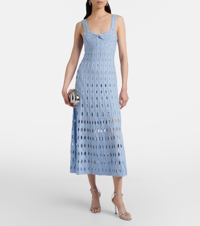 SIMKHAI Christina open-knit midi dress