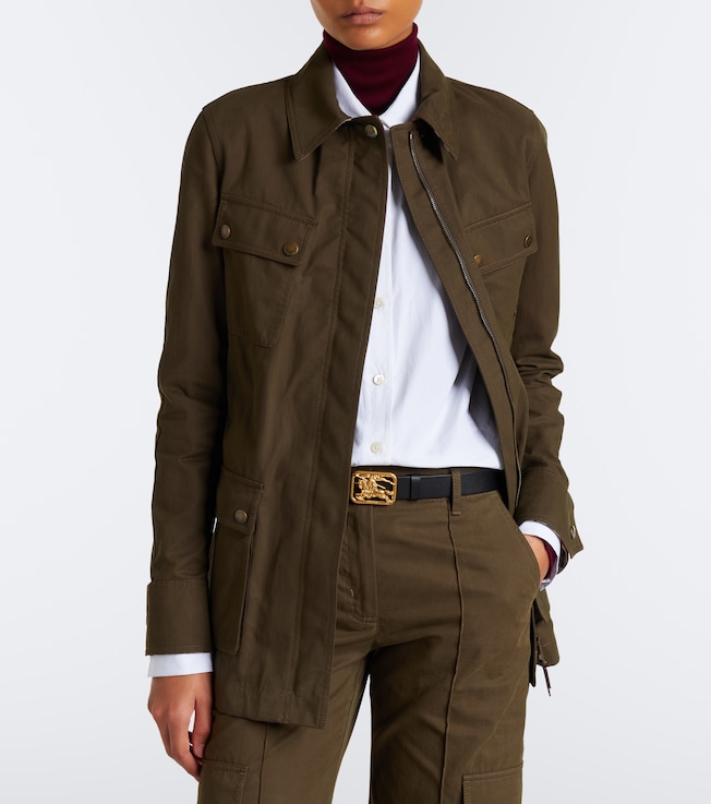 Burberry Burberry Belted cotton-blend jacket