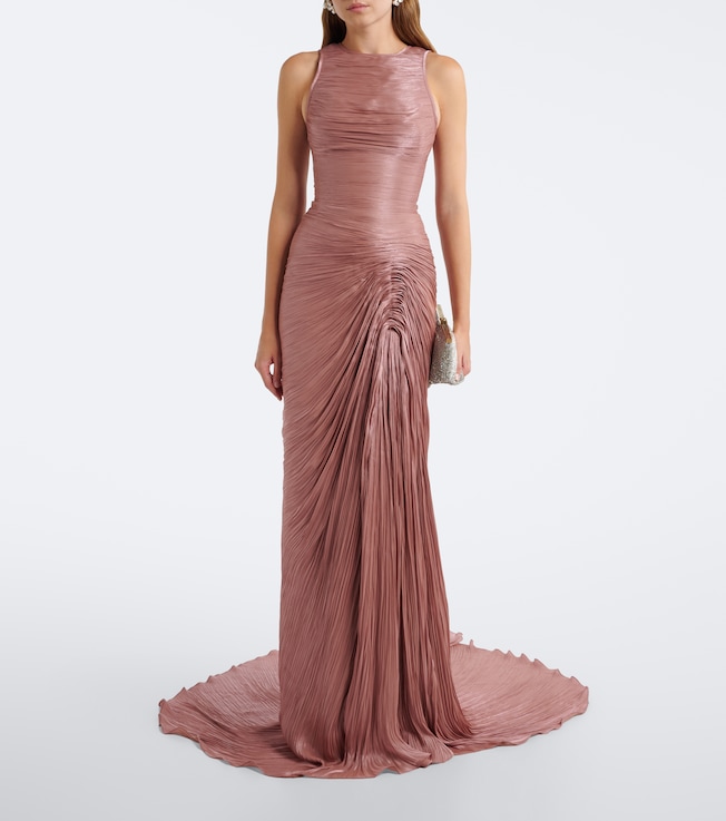 MARMAR HALIM Marmar Halim Pleated satin gown