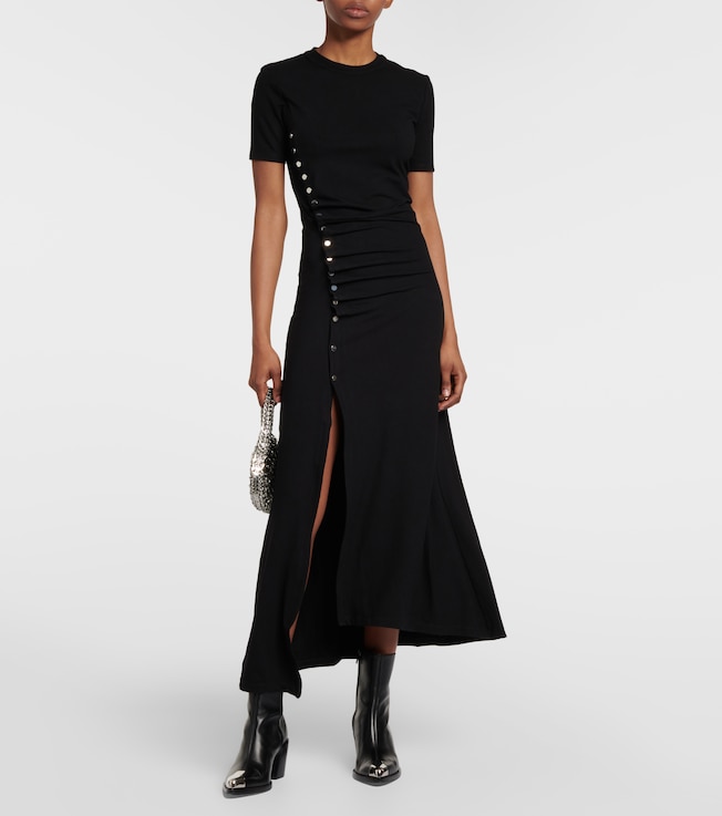 Rabanne Pleated jersey maxi dress