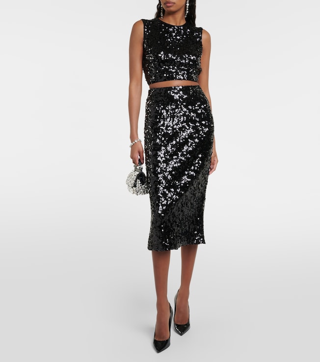 Dolce&Gabbana Sequined crop top