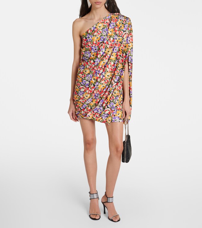 Stella McCartney Floral one-shoulder minidress