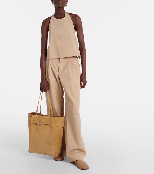 Wardrobe.NYC Halterneck cotton-blend drill top