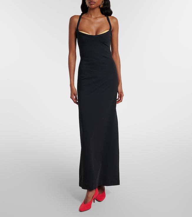 Versace Jersey bustier gown