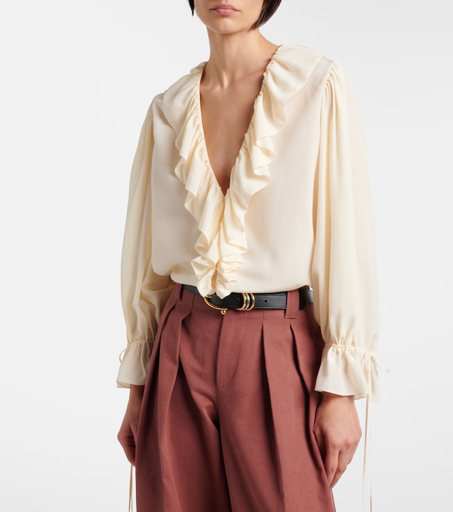 Chloé Ruffled silk blouse