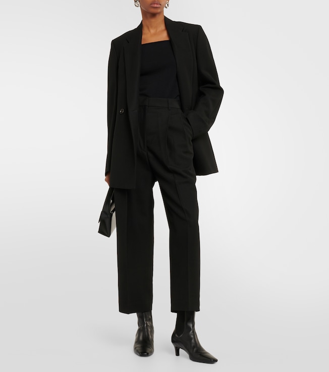 TOTEME High-rise cropped straight pants