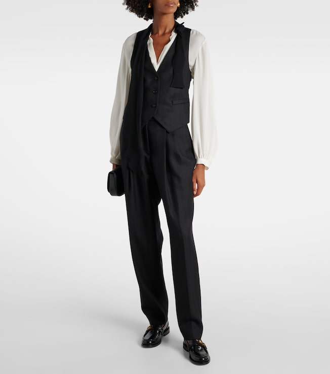 Dorothee Schumacher Modern Sophistication pinstripe wool pants