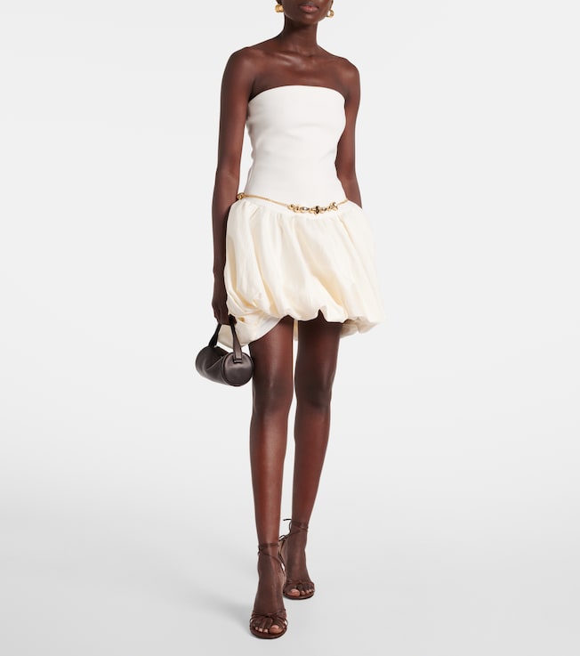 SIMKHAI Pollie linen and rayon-blend minidress