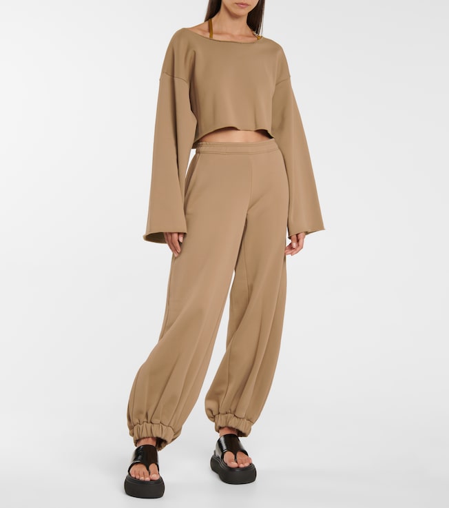 THE ATTICO Carter cotton-blend fleece sweatpants