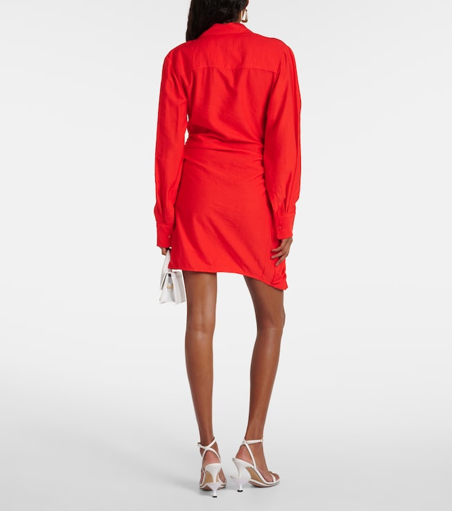 Jacquemus Jacquemus La Robe Bahia draped shirt dress