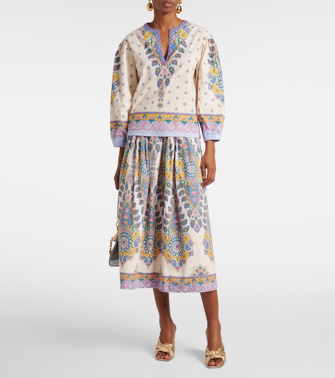 Etro Printed cotton top