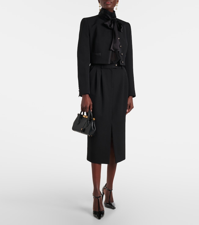 Dolce&Gabbana Cropped wool-blend jacket