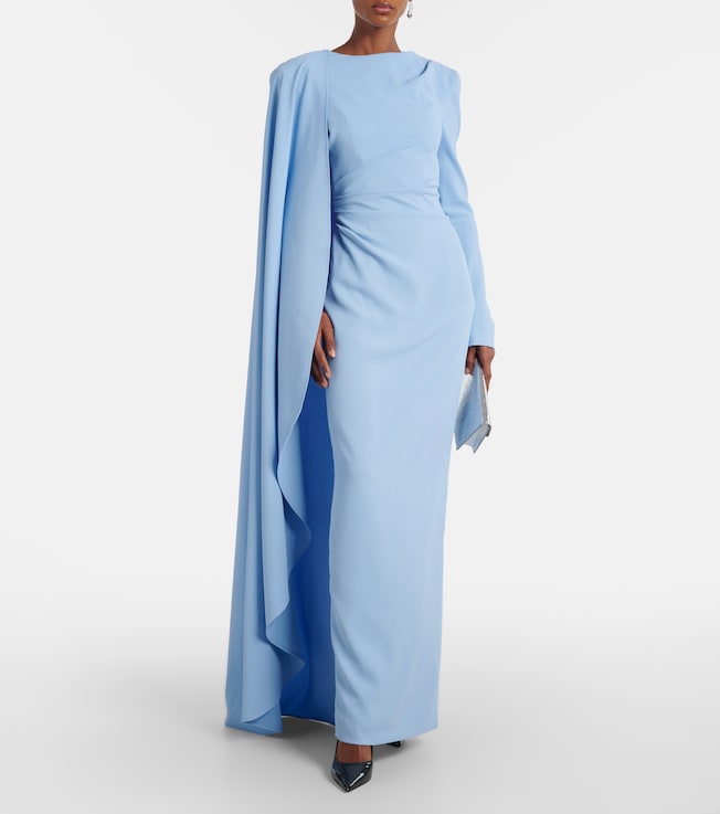 Rachel Gilbert Dion caped draped gown