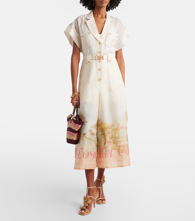 Zimmermann Como linen and silk jumpsuit
