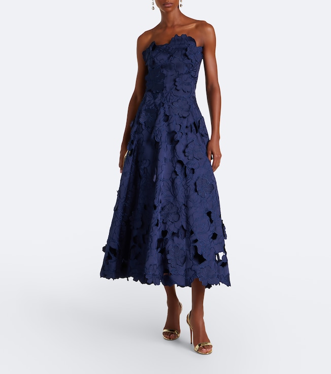 Costarellos Brissa floral embroidered cocktail dress