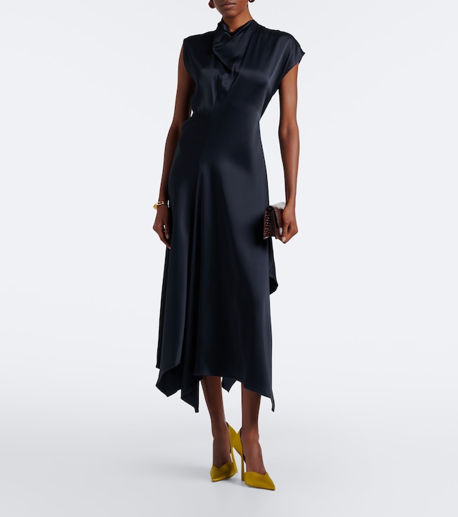 Victoria Beckham Draped satin midi dress