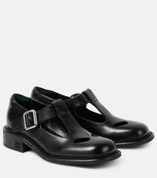 Miu Miu Cutout leather Mary Jane pumps