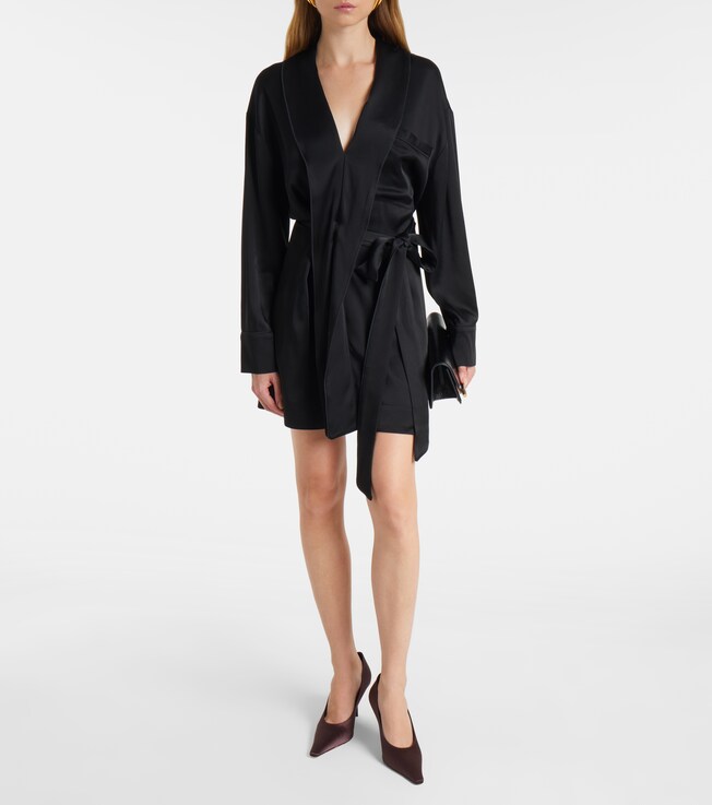Victoria Beckham Satin wrap dress