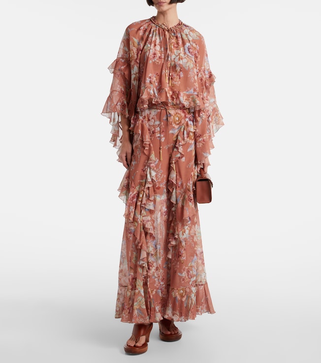 Zimmermann Awaken floral cotton and silk blouse