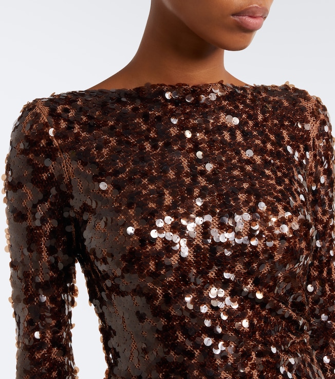 Christopher Esber Christopher Esber Opaline sequined open-back minidress