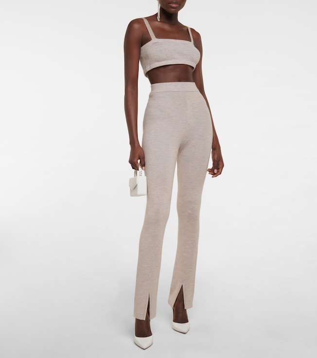 Magda Butrym Wool, silk and cashmere knit pants