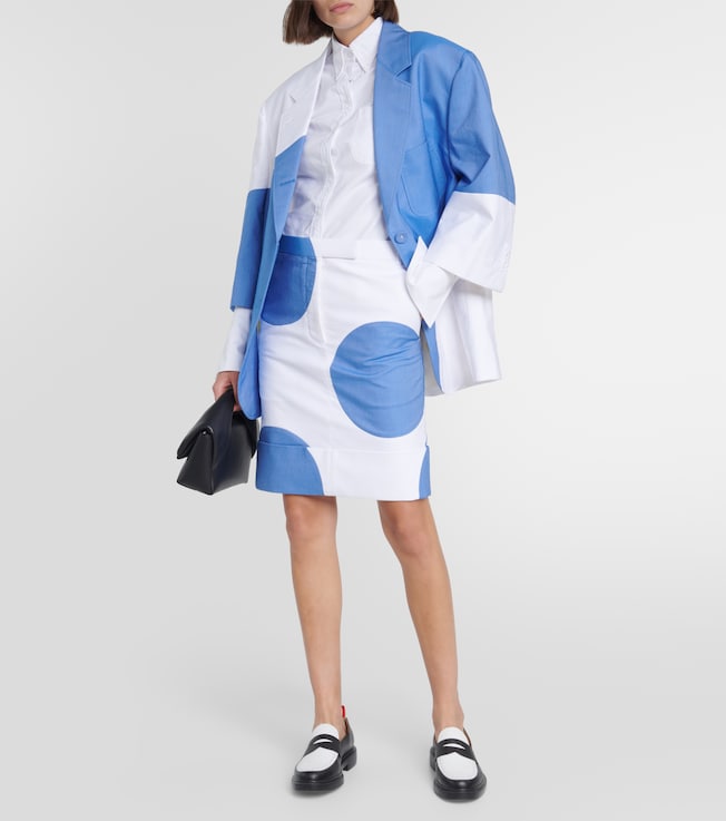 Thom Browne Polka-dot cotton mini skirt