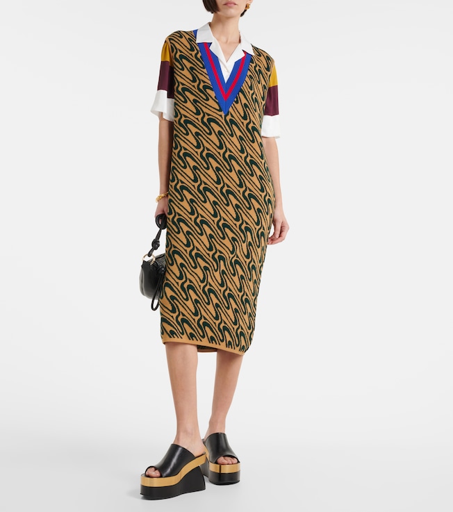 Dries Van Noten Intarsia midi dress