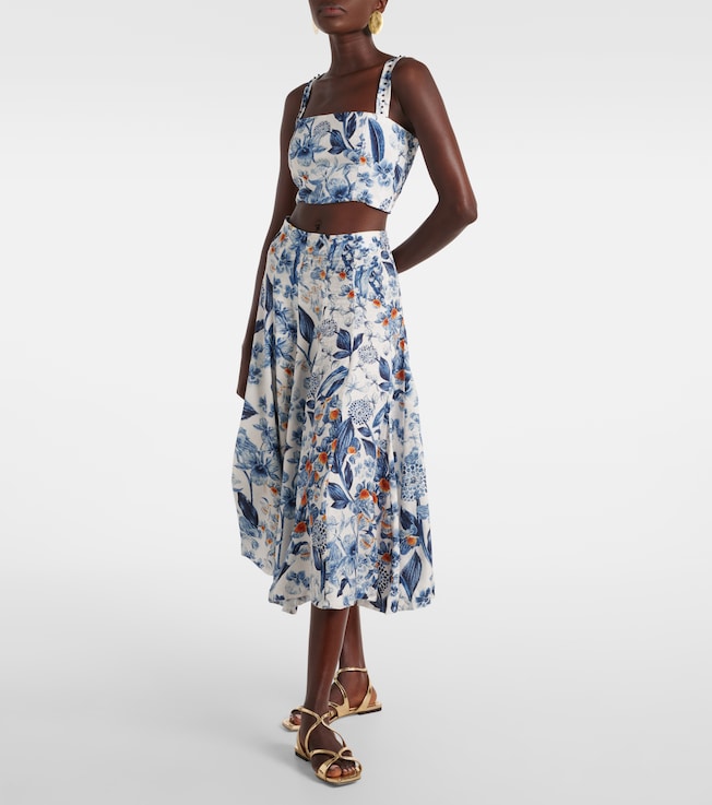 Agua by Agua Bendita Cacao floral crop top