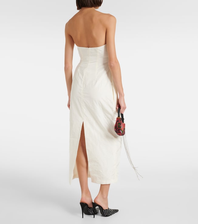 Magda Butrym Magda Butrym Strapless silk taffeta midi dress