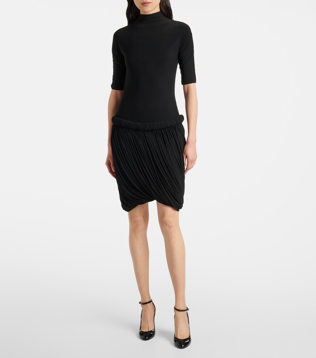 Alaïa Draped jersey midi dress