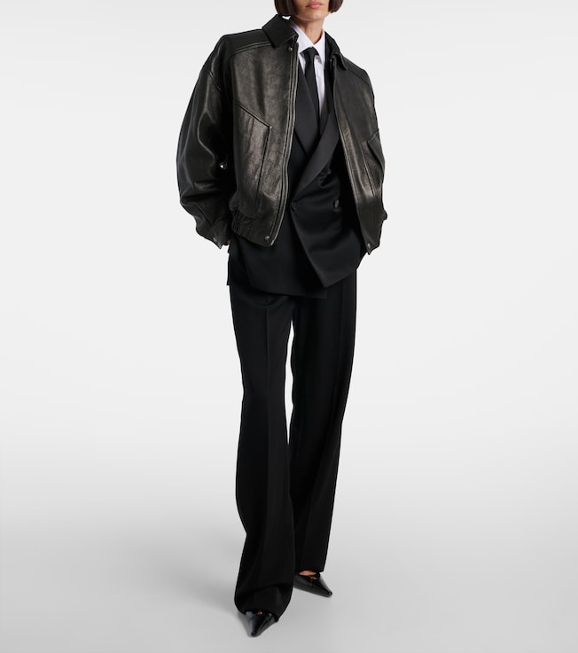 Saint Laurent Leather bomber jacket